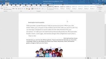 Windows Microsoft Word 2016 Accessibility Checker