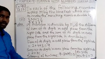 Q.13 - Ex.9(C) - Playing With Numbers - ICSE Maths Class 6th - Chapter 9.