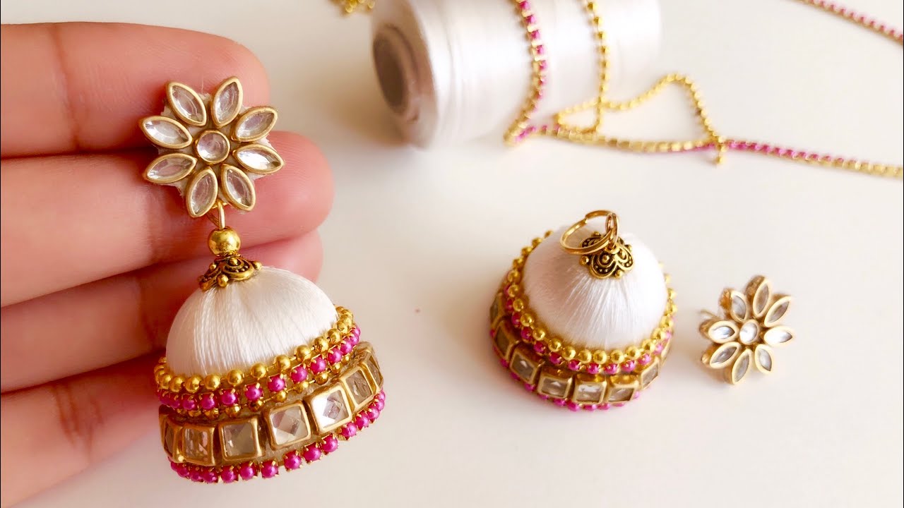 White Dream Catcher Silk Thread Necklace Earrings Set Peruvian Handmade  Peru | eBay