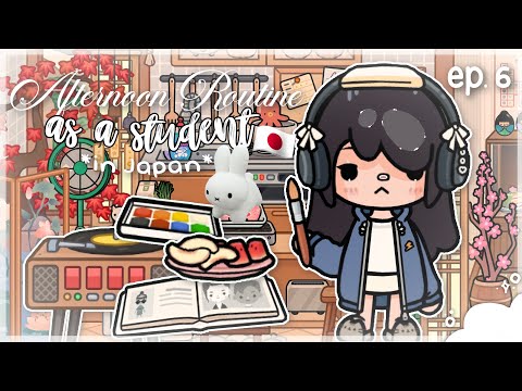 || ۶ৎ Student Living In Japan🇯🇵// ep.6 *AFTERNOON ROUTINE*|| *voiced🎙*|| Toca Boca Life Roleplay
