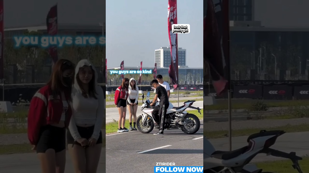 those girls are cute look i helped her 😎🏍️#race #ktm #racelover ##ktmlover #wait #sigma #fyp