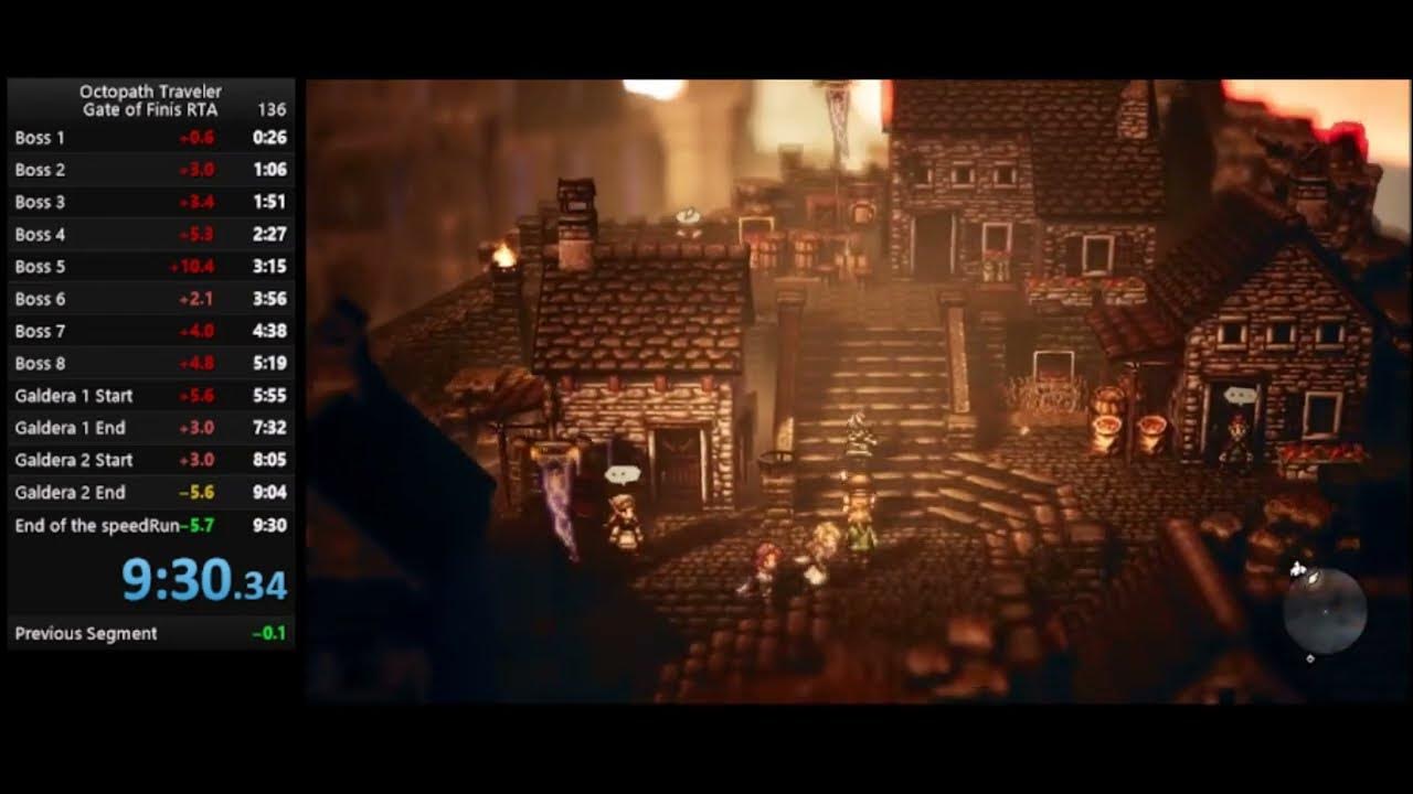 Octopath Traveler SpeedRun Gate of Finis RTA 9min30s34 (old World