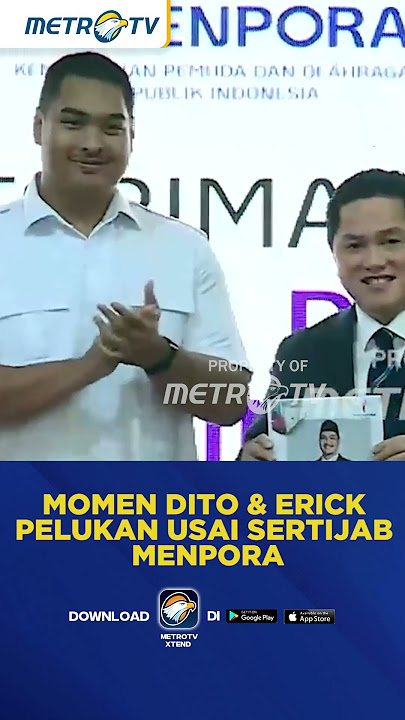 Momen Penandatanganan dan Pelukan Hangat Dito Ariotedjo dan Erick Thohir #shorts