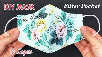 Diy Face Mask With Filter Pocket Easy Pattern Sewing Tutorial | New Style 3Layers Mask Making Ideas