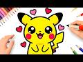 HOW TO DRAW A CUTE PIKACHU KAWAII EASY ❤️????
