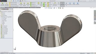 Solidworks tutorial | How to sketch Wing Nut in Solidworks