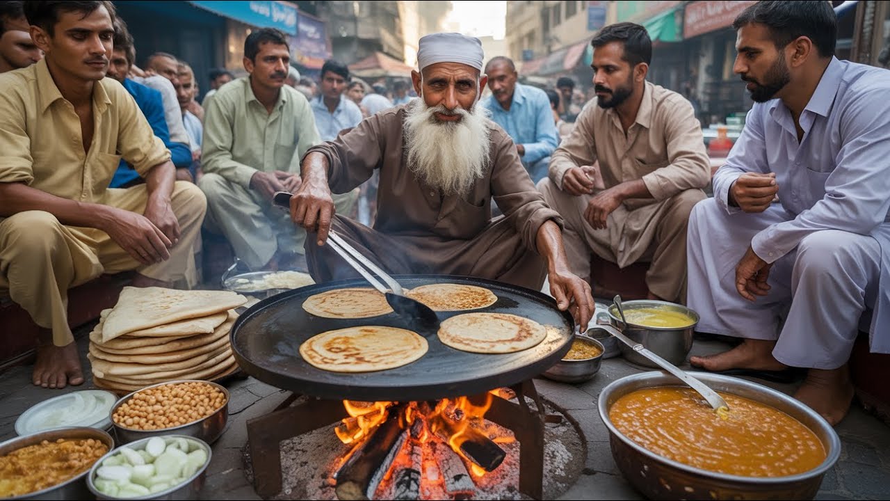 AMAZING ROADSIDE BREAKFAST CHEAPEST MINI DHABA | BEST STREET FOOD VIDEOS - STREET FOOD OF PAKISTAN