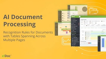 elDoc - Recognition Rules for Documents with Tables Spanning Multiple Pages| AI Document Processing
