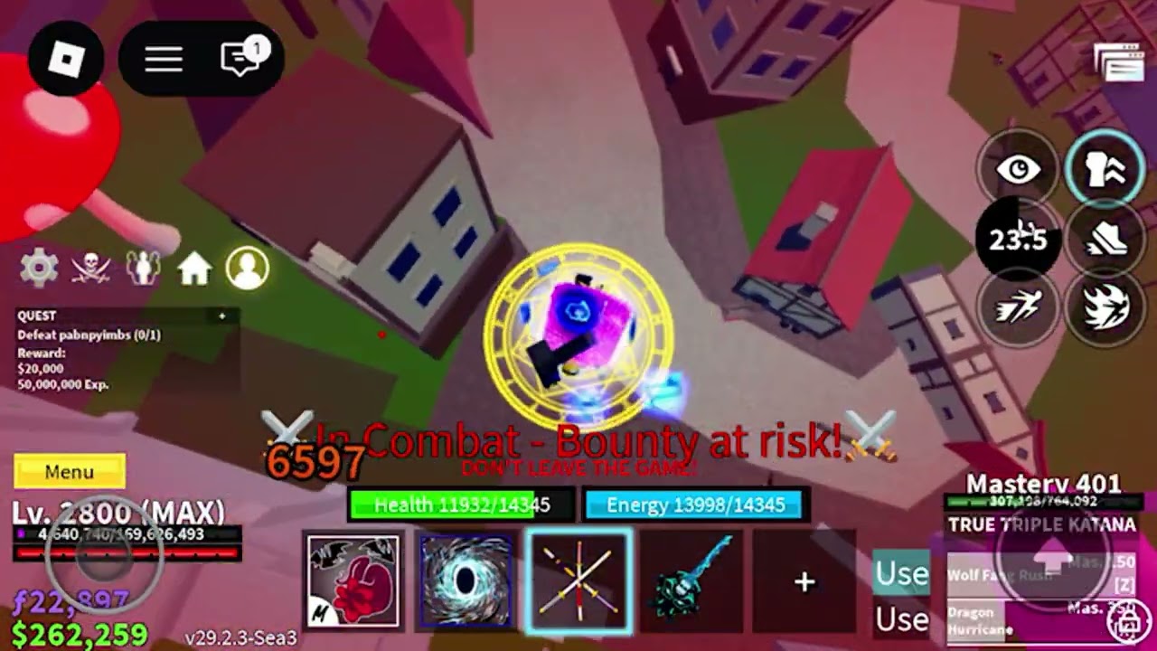 Blox fruits PvP with ttk and portal mobile 