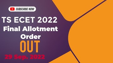 TS ECET 2022 FINAL ALLOTMENT ORDER OUT | TS ECET 2022 UPDATE NEWS | AURA NEWS INDIA