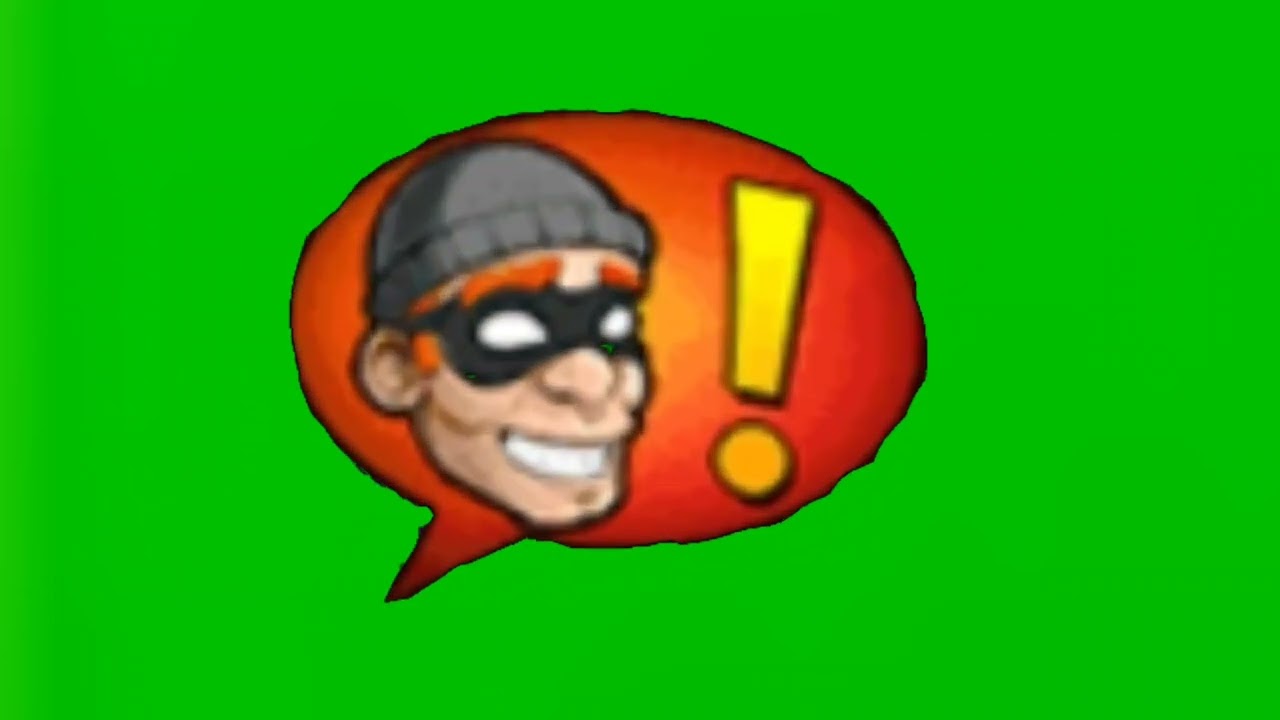 Robbery Bob Caught Green Screen