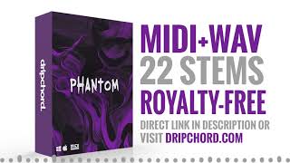 Trap Loop/Sample Pack "Phantom" Royalty Free, MIDI + Stems