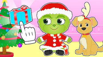 BEBE ALEX 💚 Disfraz de El Grinch para robar la NAVIDAD 🎅 Dibujos animados infantiles