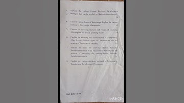 Human Resource Development (M.com-3rd sem.) 2023 qus. paper of kuk university