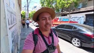 Walking along 5th Avenue, Zone 1, Historic Downtown Guatemala