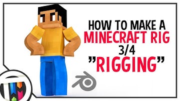 Blender Tutorial - How to make a Minecraft Rig - Rigging [3/4]