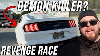 He built a "Demon Killer" and wanted REVENGE | Dodge Demon vs BOOSTED Mustang GT