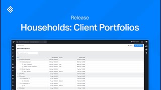 Households in Client Portfolios Release