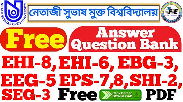 NSOU BDP Question Bank Answer 2020 || Free Question Bank Answer Download || BDP Question Bank Answer