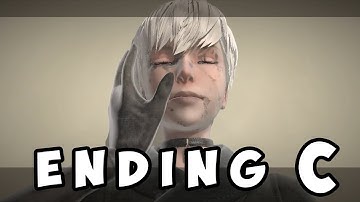 NieR Automata Walkthrough Part C FINAL BATTLE Pick A2 BOSS 9S ENDING C, meaningless Code