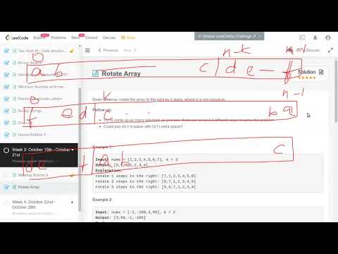 Rotate Array - LeetCode Problem - 15th October LeetCoding Challenge - GoMaster Coding Interviews