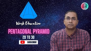 pentagonal pyramid  I  3d geometric shapes  I  easy way to make a pentagonal pyramid I saroj subudhi