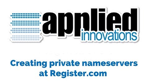 Creating Private Nameservers at Register.com