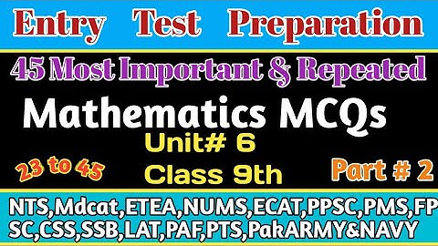 Maths Mcqs For Entry Test Maths Most Repeated Mcqs|Maths MCQs For Entry Test Preparation|Part 16