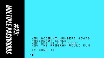 #25: Multiple Passwords (101 Programming Tips & Tricks for the TI-99/4A Home Computer)