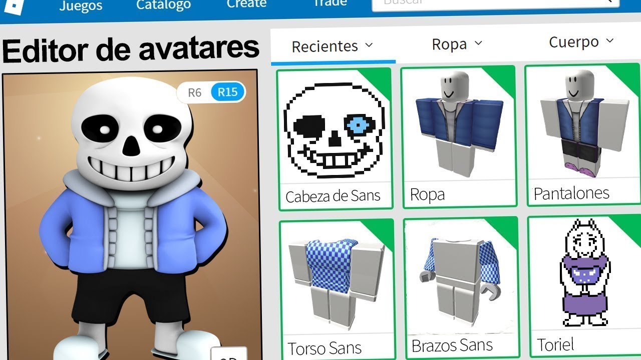 Criando A Skin Do Sans No Roblox Roblox Avatar Youtube - skin roblox sans robux