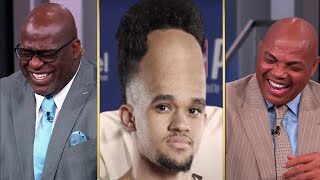 Shaq \& Chuck ROASTING Derrick White's Hair Line [BRUTAL] NBA on TNT!