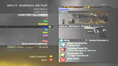 Modern Warfare 2 My Modded classes ( ii Pro Modified )