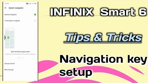 INFINIX Smart 6 phone setting setup 👉Navigation key setup