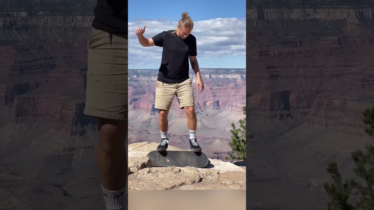 On the edge of the Grand Canyon 