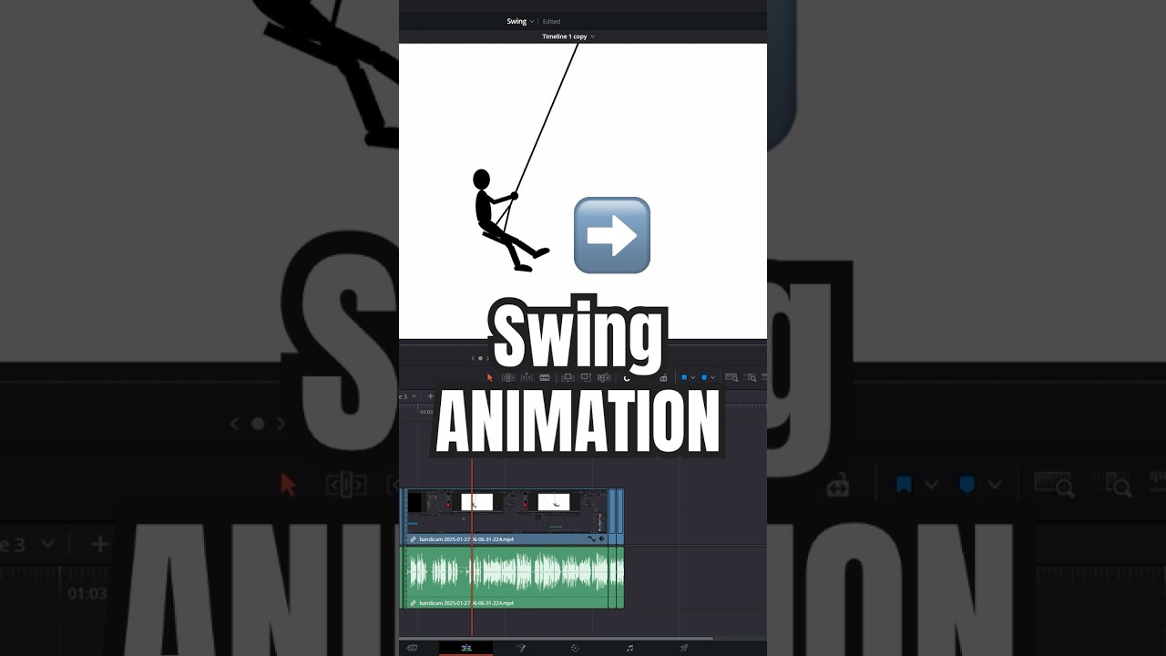 Swing Back & Forth Animation - DaVinci Resolve