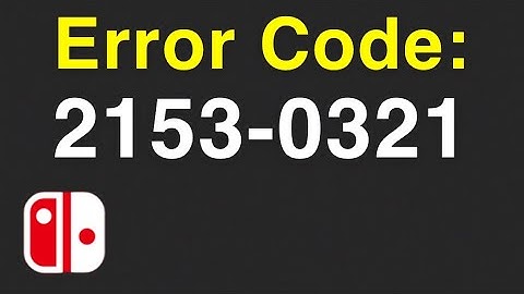Nintendo switch Error Code 2153-0321 HOW TO FIX!