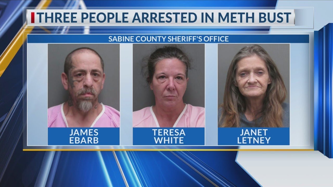 3 people arrested after more than 20 grams of meth found in Sabine ...