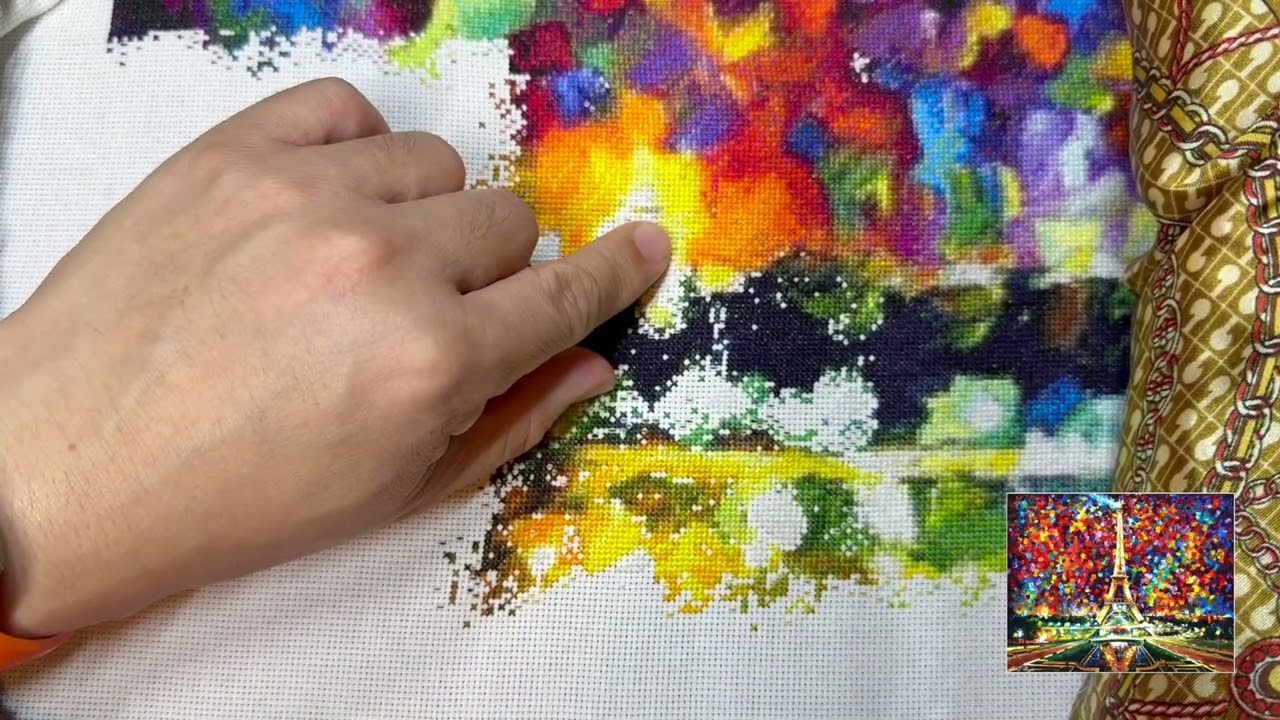 Flosstube Cross stitch 49: Stitch with me - Paris of my dreams Max Colour