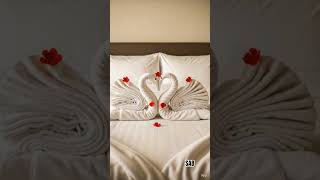 TOWEL ART SWANS. #love 1