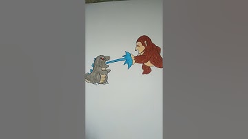 Godzilla vs Kong 2021 Drawing #Short #ytshort