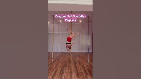 Flowy Transition from Dragon’s Tail Straddle into Pegasus- Pole Trick #poletrick #shorts