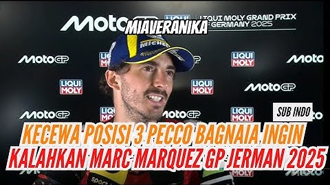 [SUB INDO] PECCO BAGNAIA WANTS TO WIN 2ND POSITION IN THE 2025 GERMAN MOTOGP‼️