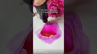 Secrets to creating Alcohol Ink Roses 🌹 Learn more in my Roses course