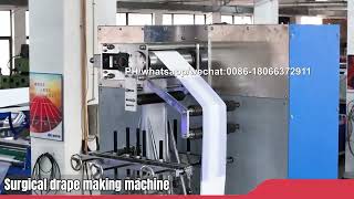 medical drape making machine with reinforcement patch and tape