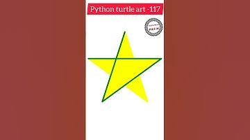 Multiple colours Star ✨ design 😱 python turtle art #shorts ©