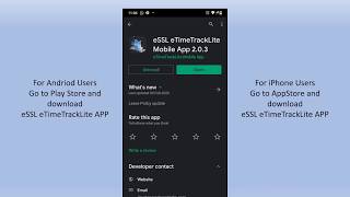 eSSL eTimeTrackLite User Manual For Cell Phones APP (Andriod & iSO) screenshot 2