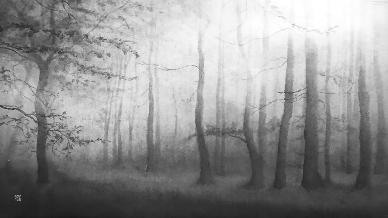 sumi-e : How to draw a Landscape painting 