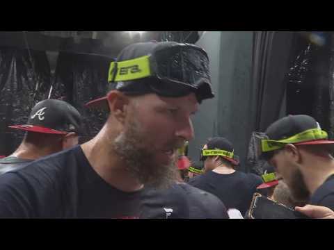 Chris Sale celebrates Wild Card win