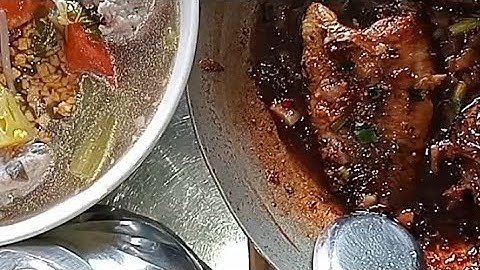 canh chua chả cá, cá rô kho tiêu.#giadinhbu