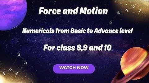 Force and Motion | All Numerical in One Video | Class 10 | Physics Numerical | Theorems